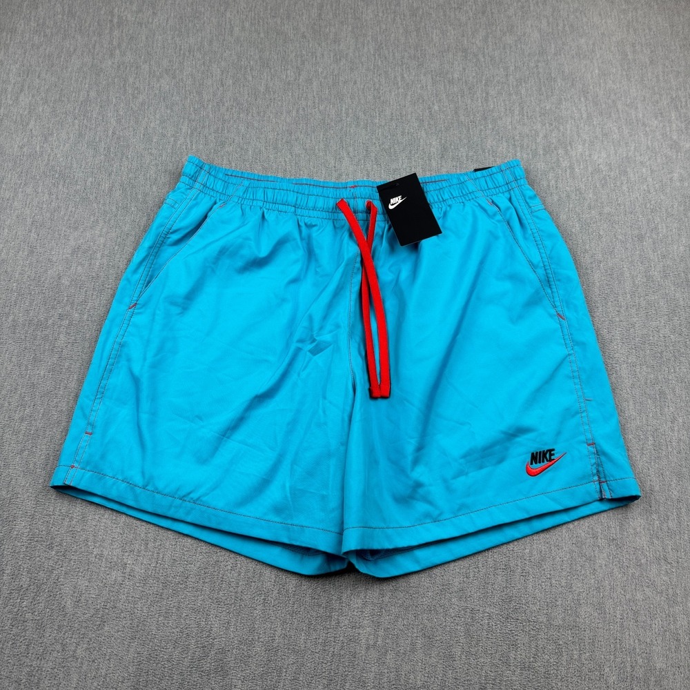 Nike Shorts Mens XL Blue Woven Flow Mesh Lined Activewear Workout Gym Jogging